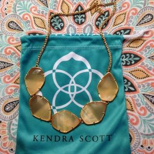 Kendra Scott Connely rose gold/peach stone neck.